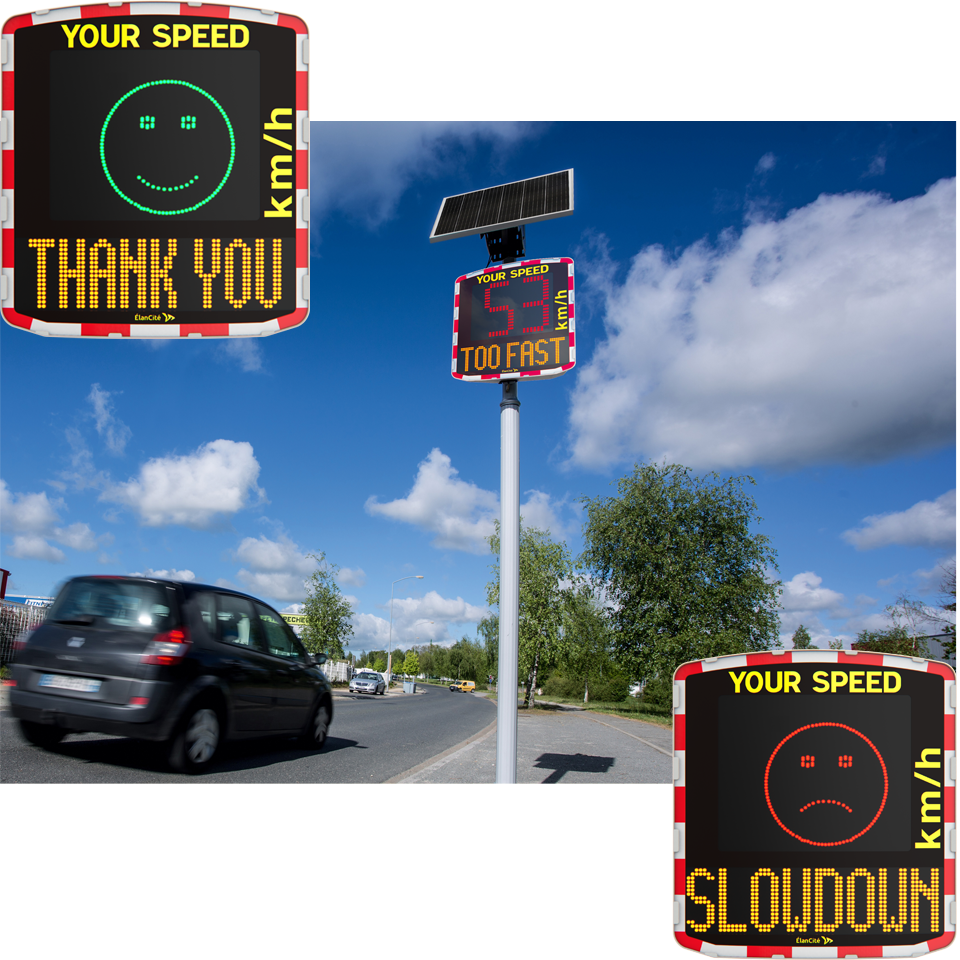 Radar giao thông hiển thị thông tin Vận tốc bảng LED