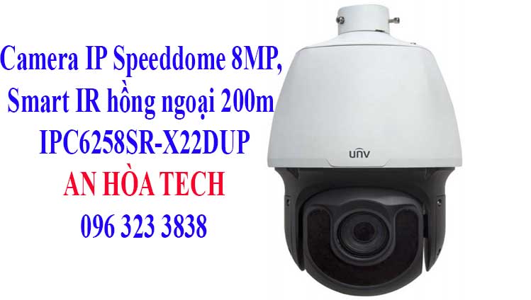 Camera IP Speeddome 8MP, Smart IR hồng ngoại 200m